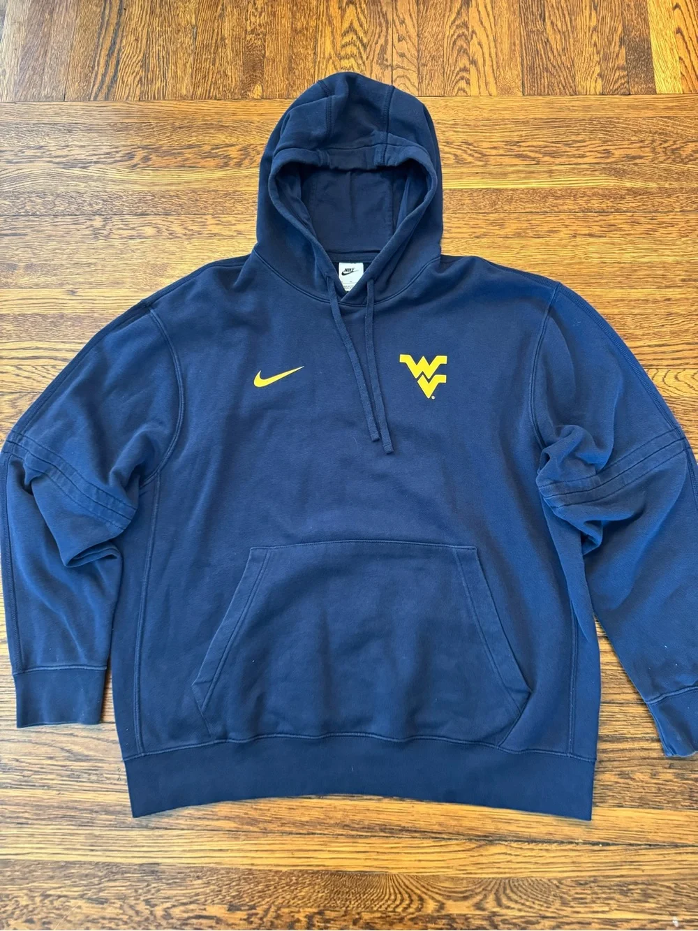 WEST VIRGINIA MOUNTAINEERS 1990s early 2000s Nike Navy Pullover Hoodie